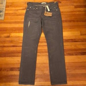 Madewell grey distressed jeans